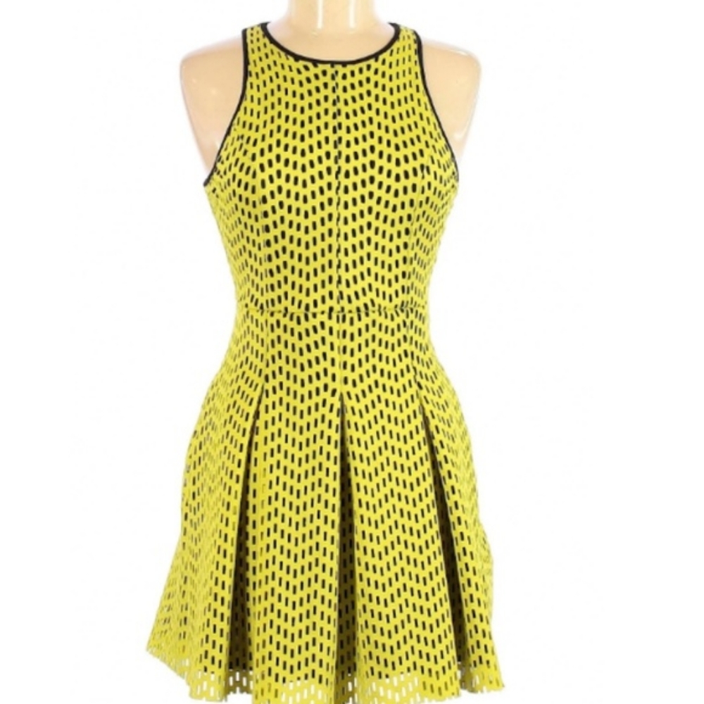 Yellow and Black Topshop Dress